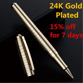 SADALA Luksusa Rollerball Pildspalvu 24K Zelta Pārklājumu Metāla Pildspalva Augstas Kvalitātes Biznesa Birojs Dāvanu Rakstīšanai
