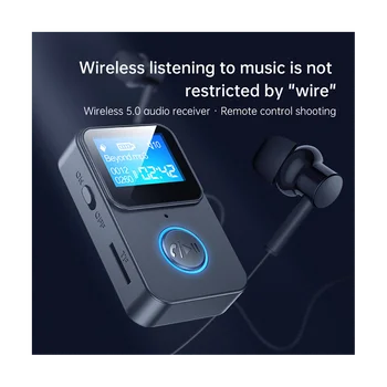 Bluetooth 5.0 Audio Uztvērēju Atbalsts TF Kartes MP3 Atskaņotāju Lossless FM Raidītāju tālvadība Bezvadu Audio Adaptera